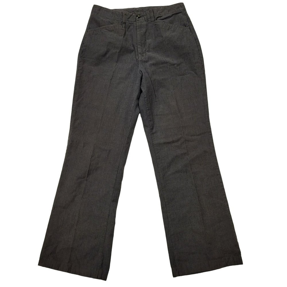 Vintage White Stag Stretch Bootcut Dress Pants Grey Black Herringbone Women's 6
